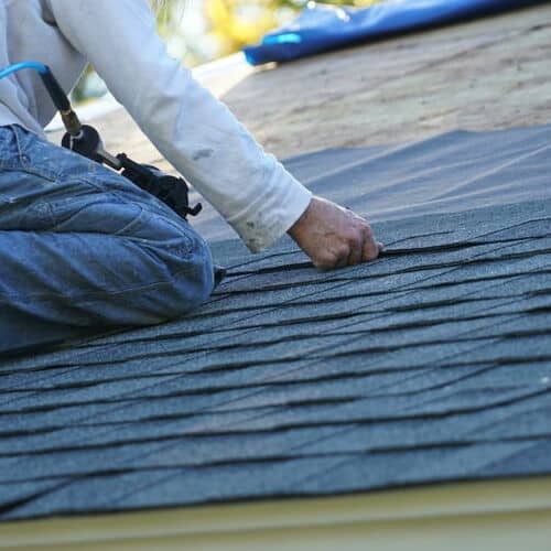 Roofer provides emergency repair.