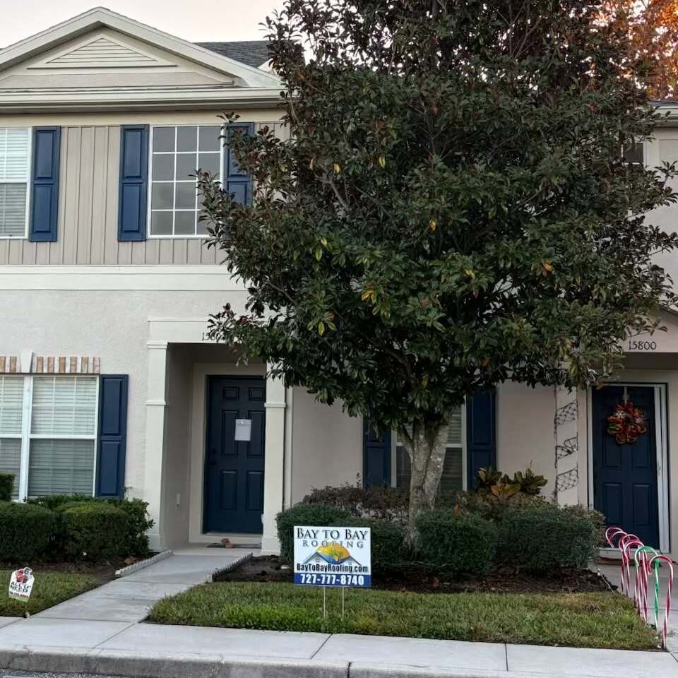Completed roofing job