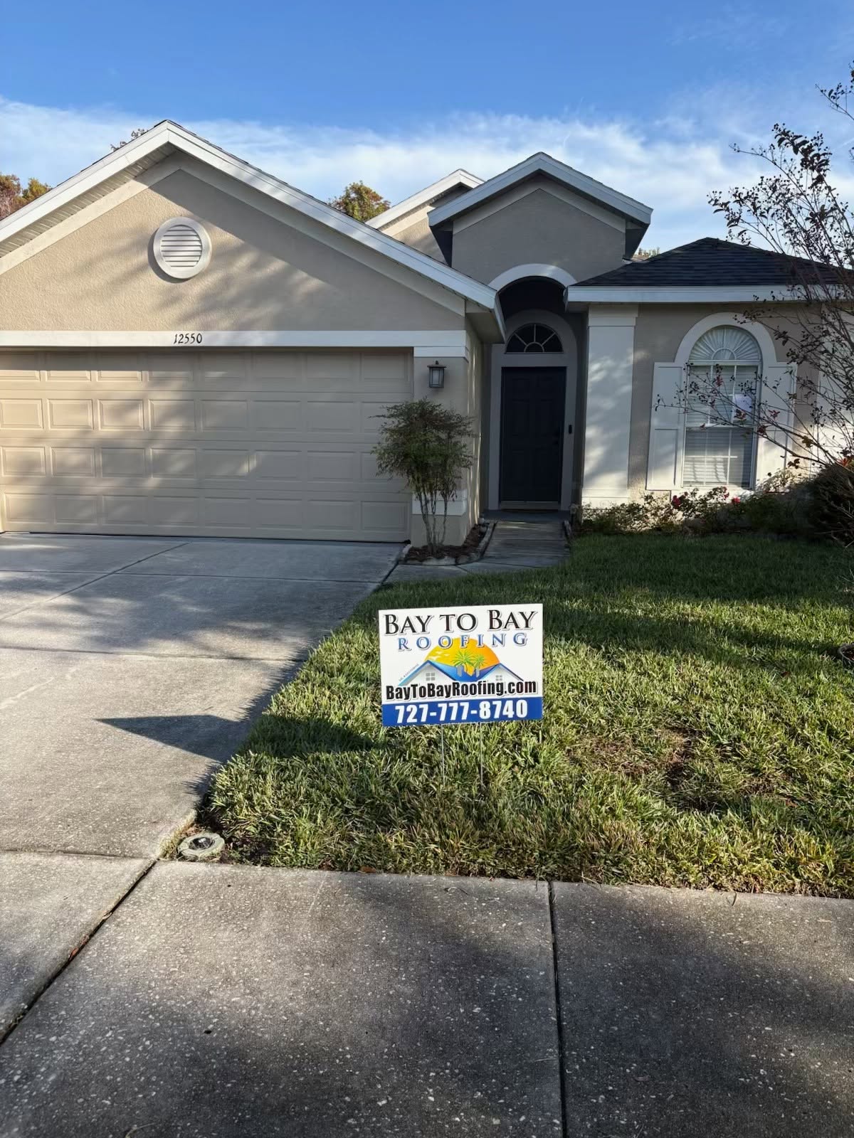 A completed roofing project