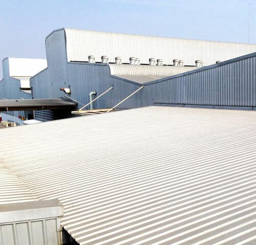 An industrial roof.