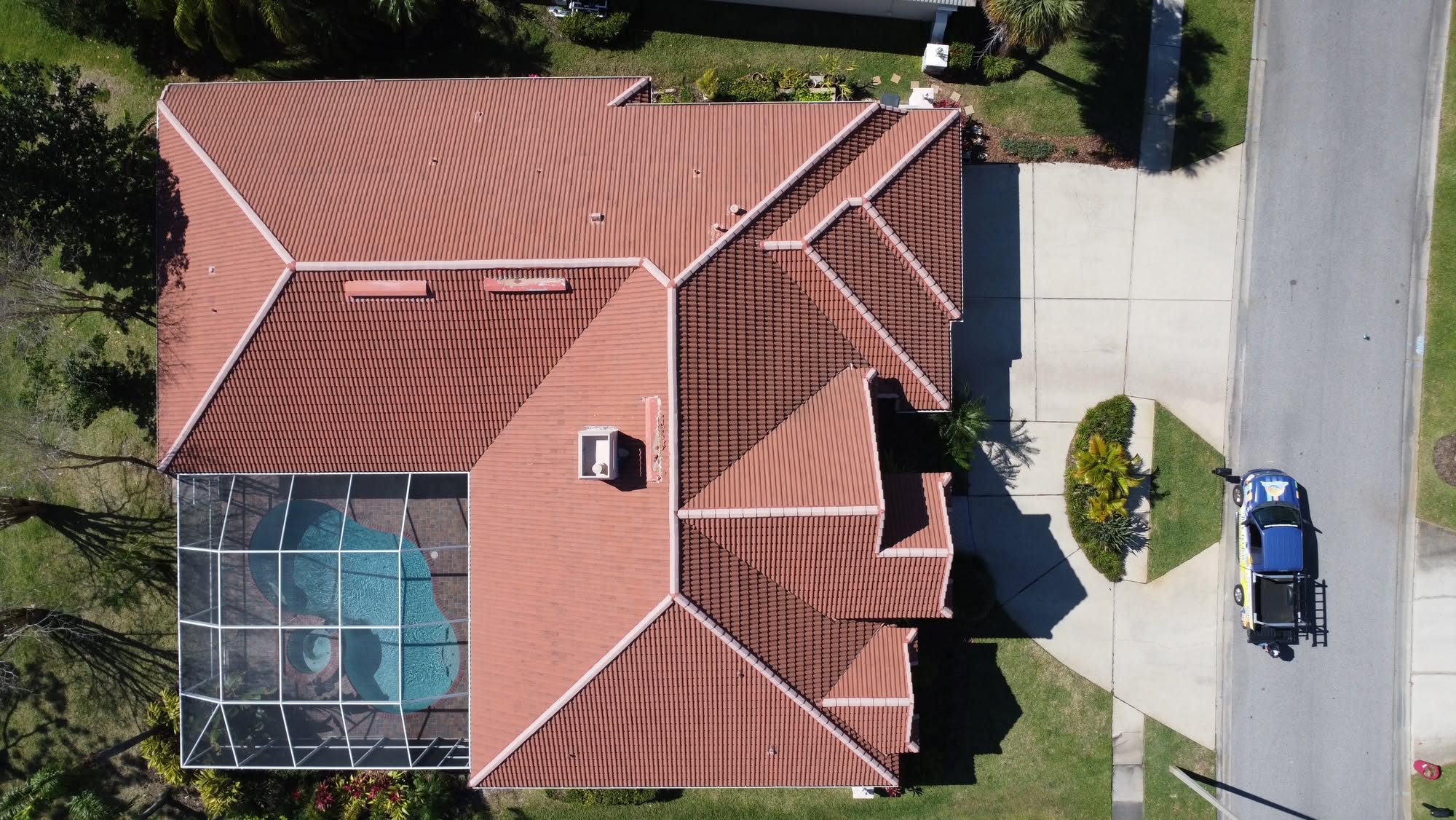 Tile roof home