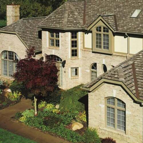 A shingle roof